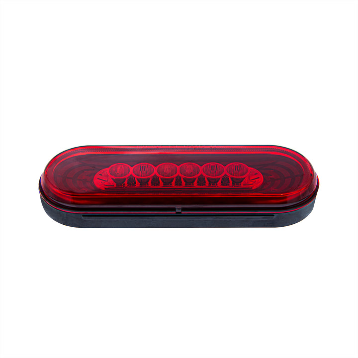 22 LED 6" Oval Abyss Light (Stop, Turn &amp; Tail) - Red LED/Red Lens