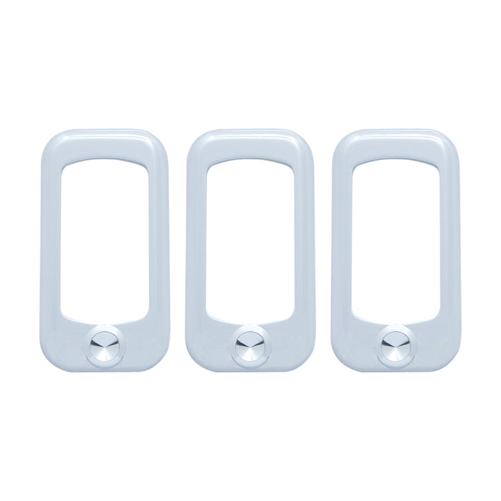 Rocker Switch Bezel For Peterbilt/ Kenworth - Indented (3-Pack)