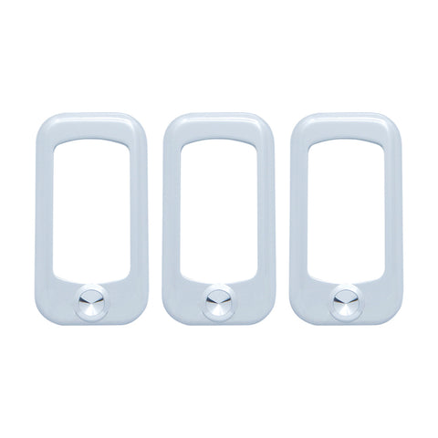Rocker Switch Bezel For Peterbilt/ Kenworth - Indented (3-Pack)