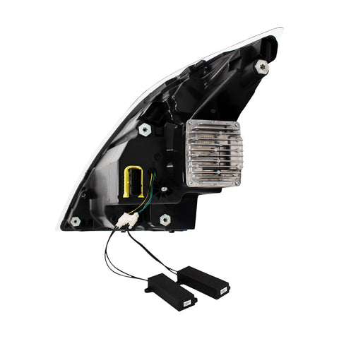Blackout Full LED Headlight With LED Turn Signal and DRL For 2018-2024 Volvo VNL-Passenger