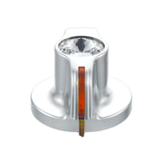 Chrome Plastic A/C Control Knob With Crystal - Clear Crystal