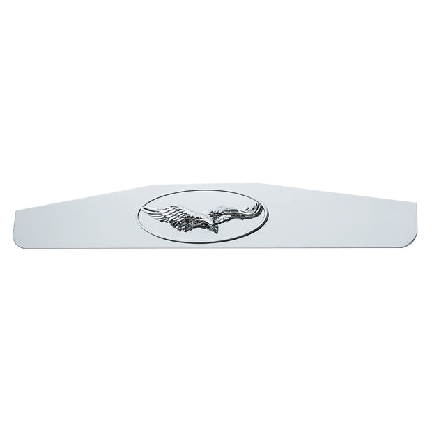 4" x 24" Chrome Bottom Mud Flap Weight With Oval Cast Eagle Emblem