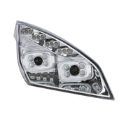 Chrome 10 LED Projector Headlight With LED Sequential Turn & DRL For 2018-2024 Cascadia - Passenger