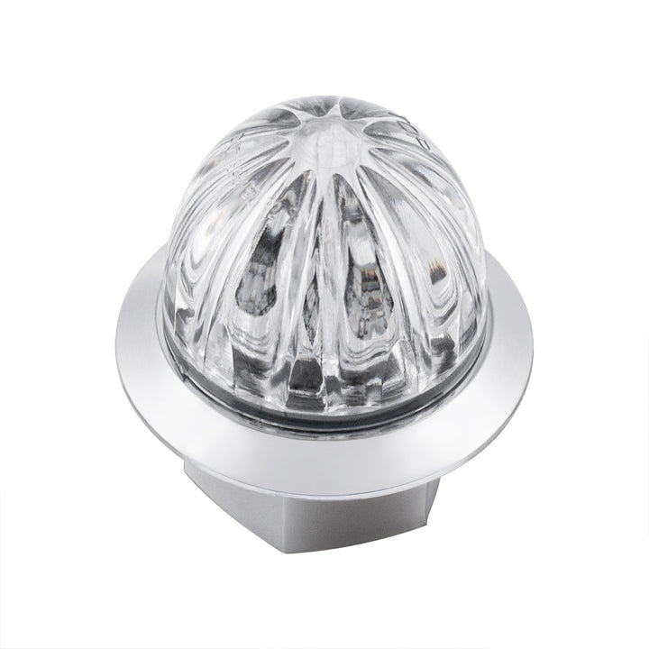 4 LED 3/4" Mini Watermelon Double Fury Light With Clear Lens (Clearance/Marker) - Amber &amp; Green LED