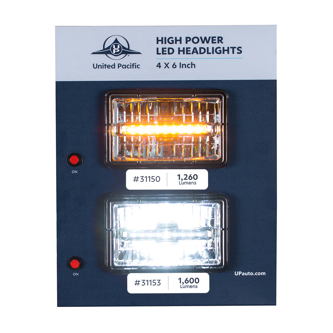 Display For 4" X 6" Lights - High/Low Beam