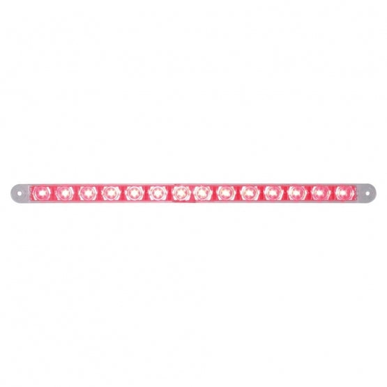 14 LED 12" Light Bar (Stop, Turn &amp; Tail) - Red LED/Clear Lens
