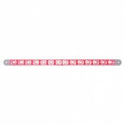 14 LED 12" Light Bar (Stop, Turn & Tail) - Red LED/Clear Lens