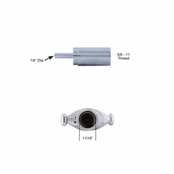 Chrome Aluminum Dagger Air Valve Knob