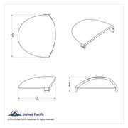 Round Dome Light Lens For 2006+ Kenworth - Blue (Card of 2)