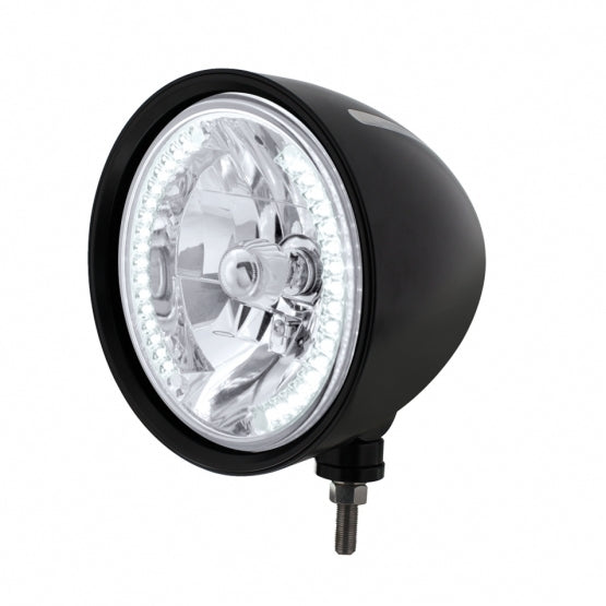 Black "Billet" Style Groove Headlight H4 Bulb With 34 White LED
