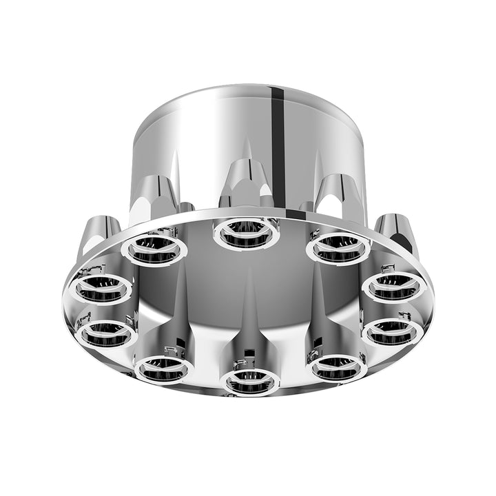 Pointed Rear Axle Cover With 33mm Standard Style Push-On Nut Covers - Chrome