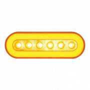 22 LED 6" Oval GloLight Bar Kit (Turn Signal) - Amber LED/Amber Lens (Each)