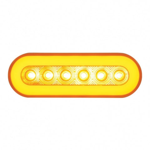 22 LED 6" Oval GloLight Bar Kit (Turn Signal) - Amber LED/Amber Lens (Each)
