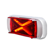 4 LED Saber Rectangular Marker Light With Red Lens