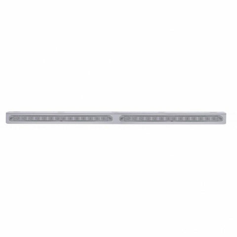 25-5/16" Stainless Light Bracket With 2X 14 LED 12" Light Bars - Red LED/Clear Lens