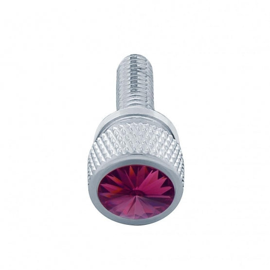 3/4" Short M6-1.0 Dash Screw For Kenworth - Purple Crystal (12-Pack)