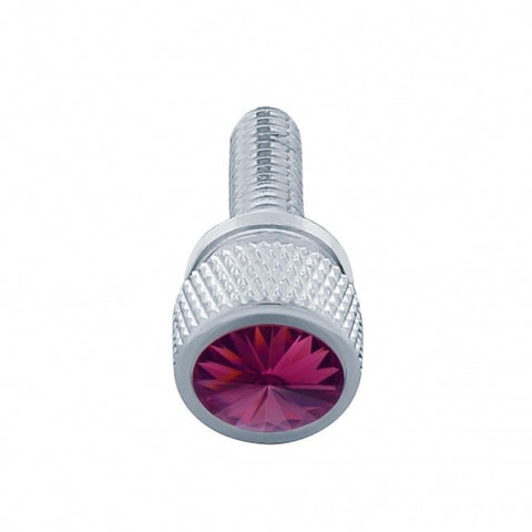 3/4" Short M6-1.0 Dash Screw For Kenworth - Purple Crystal (12-Pack)