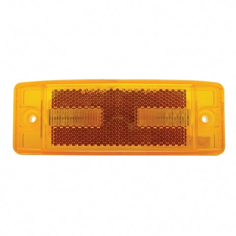 16 LED Rectangular Light (Clearance/Marker) With Reflex Lens - Amber LED/Amber Lens
