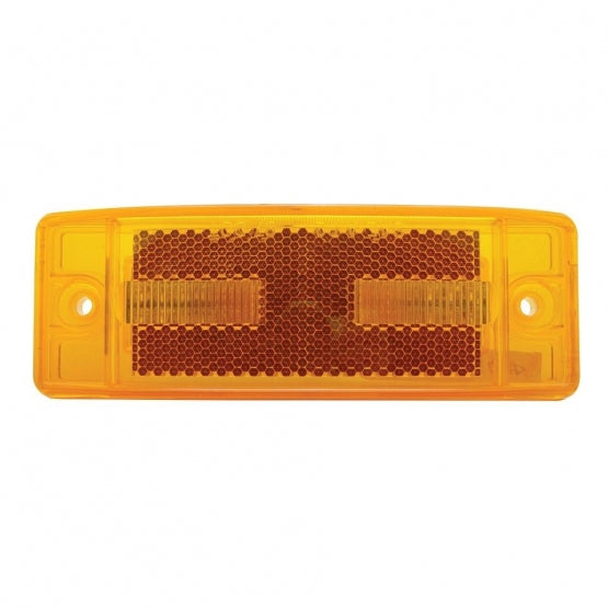 16 LED Rectangular Light (Clearance/Marker) With Reflex Lens - Amber LED/Amber Lens