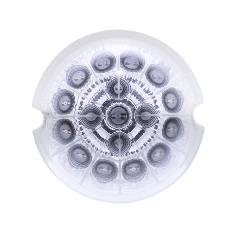 17 LED Dual Function Reflector Cab Light - Amber LED/Clear Lens