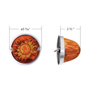 Glass Watermelon Light Kit With 4 LED Light-Amber LED/Dark Amber Lens