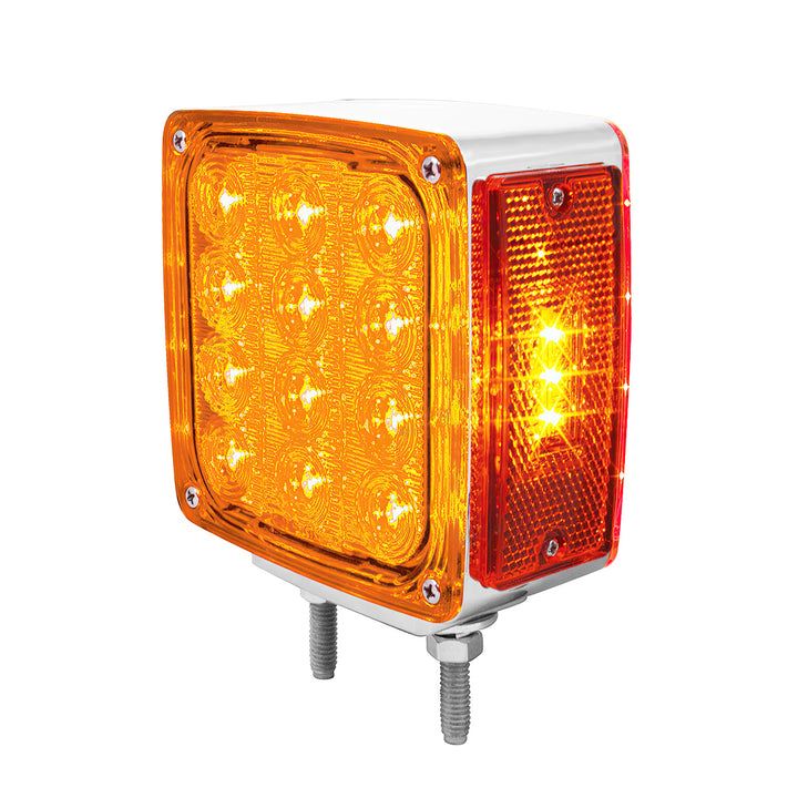 27 LED Double Face Turn Signal Light (Driver) - Amber &amp; Red LED/Amber &amp; Red Lens