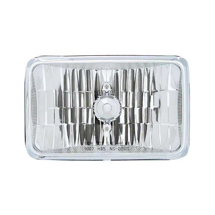 4" X 6" Crystal Rectangular Headlight, Glass Lens - High &amp; Low Beam