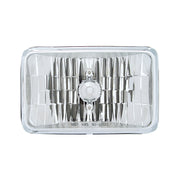 4" X 6" Crystal Rectangular Headlight, Glass Lens - High & Low Beam