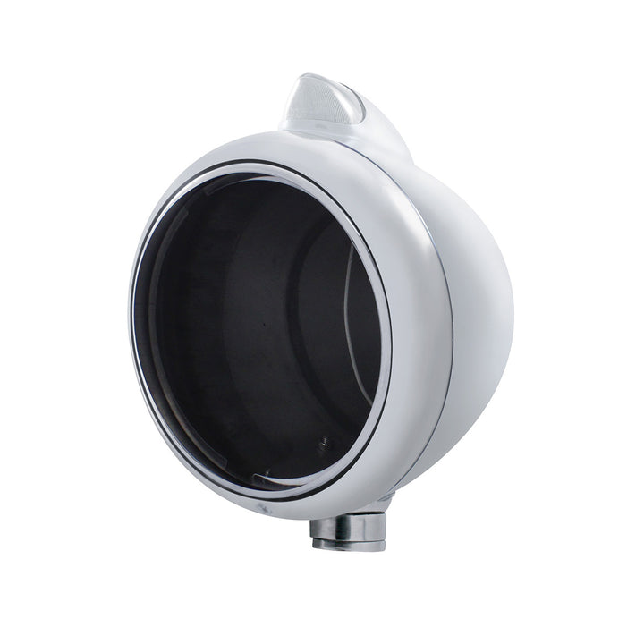 Stainless Steel Guide 682-C Headlight No Bulb &amp; Original Style LED Signal-Clear Lens