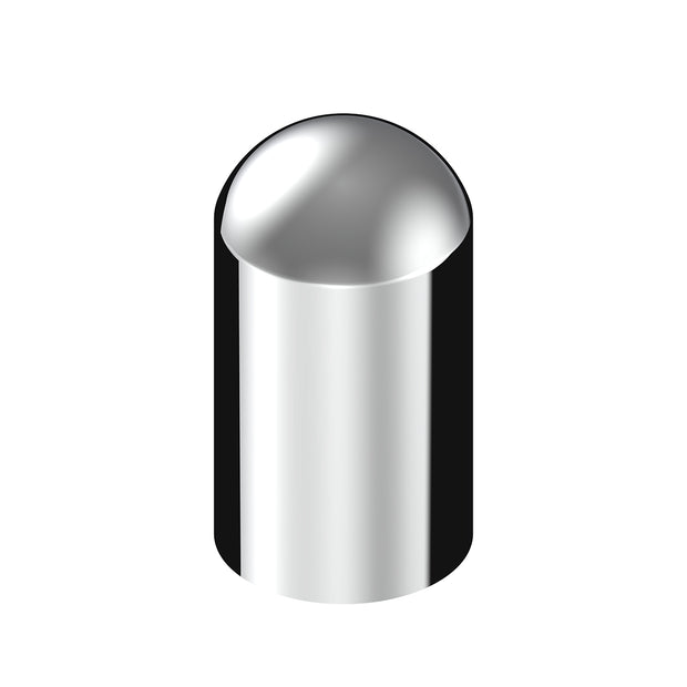 33mm X 3-3/4" Chrome Plastic Dome Nut Covers - Thread-On (60-Pack)