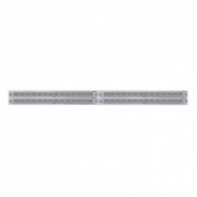 Chrome Top Mud Flap Plate With Four 14 LED 12" Light Bars - Red LED/Clear Lens (Each)