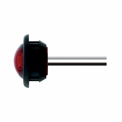 Single SMD LED 3/4" Mini Light (Clearance/Marker) With Rubber Grommet - Red LED/Red Lens