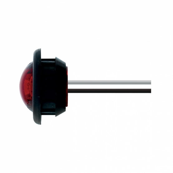 Single SMD LED 3/4" Mini Light (Clearance/Marker) With Rubber Grommet - Red LED/Red Lens