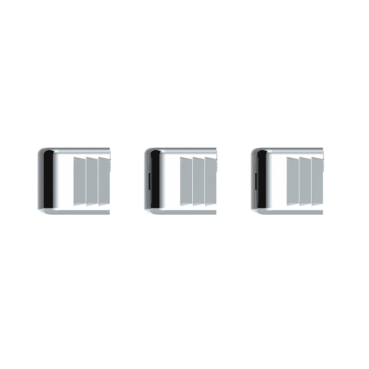 Chrome Plastic A/C &amp; Heater Slider Control Knob For Kenworth/Freightliner - Plain (Card Of 3)