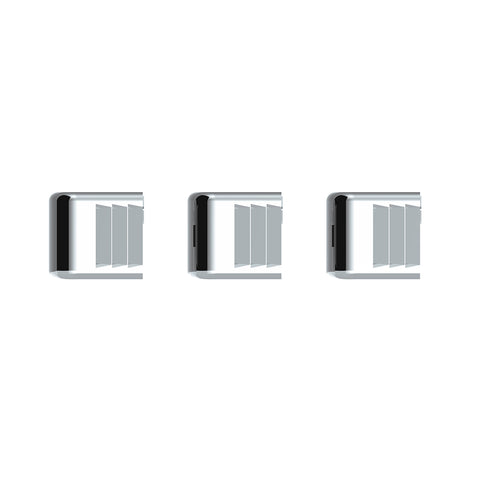 Chrome Plastic A/C & Heater Slider Control Knob For Kenworth/Freightliner - Plain (Card Of 3)