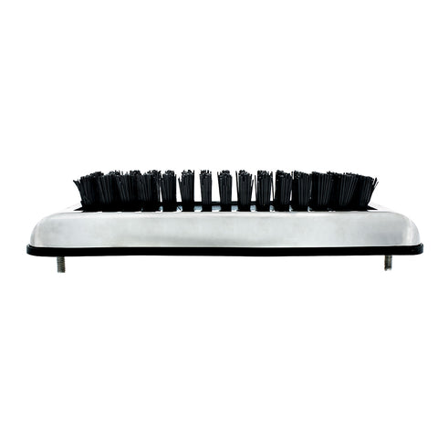 Stainless Shoe/Boot Scraper With Nylon Brush - Black Brush