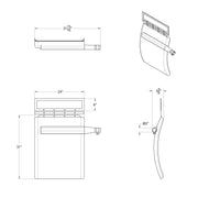 24" X 31" Deluxe Stainless Quarter Fender Set - Triangle Bracket