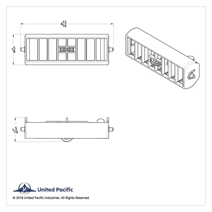 Chrome Plastic A/C Vent For 1989-2010 Freightliner FLD/Classic - Passenger