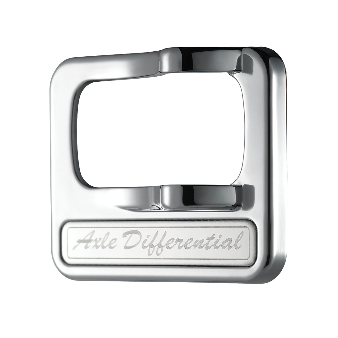 Chrome Plastic Rocker Switch Cover With Stainless Plaque For Peterbilt - Axle Differential