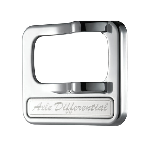 Chrome Plastic Rocker Switch Cover With Stainless Plaque For Peterbilt - Axle Differential