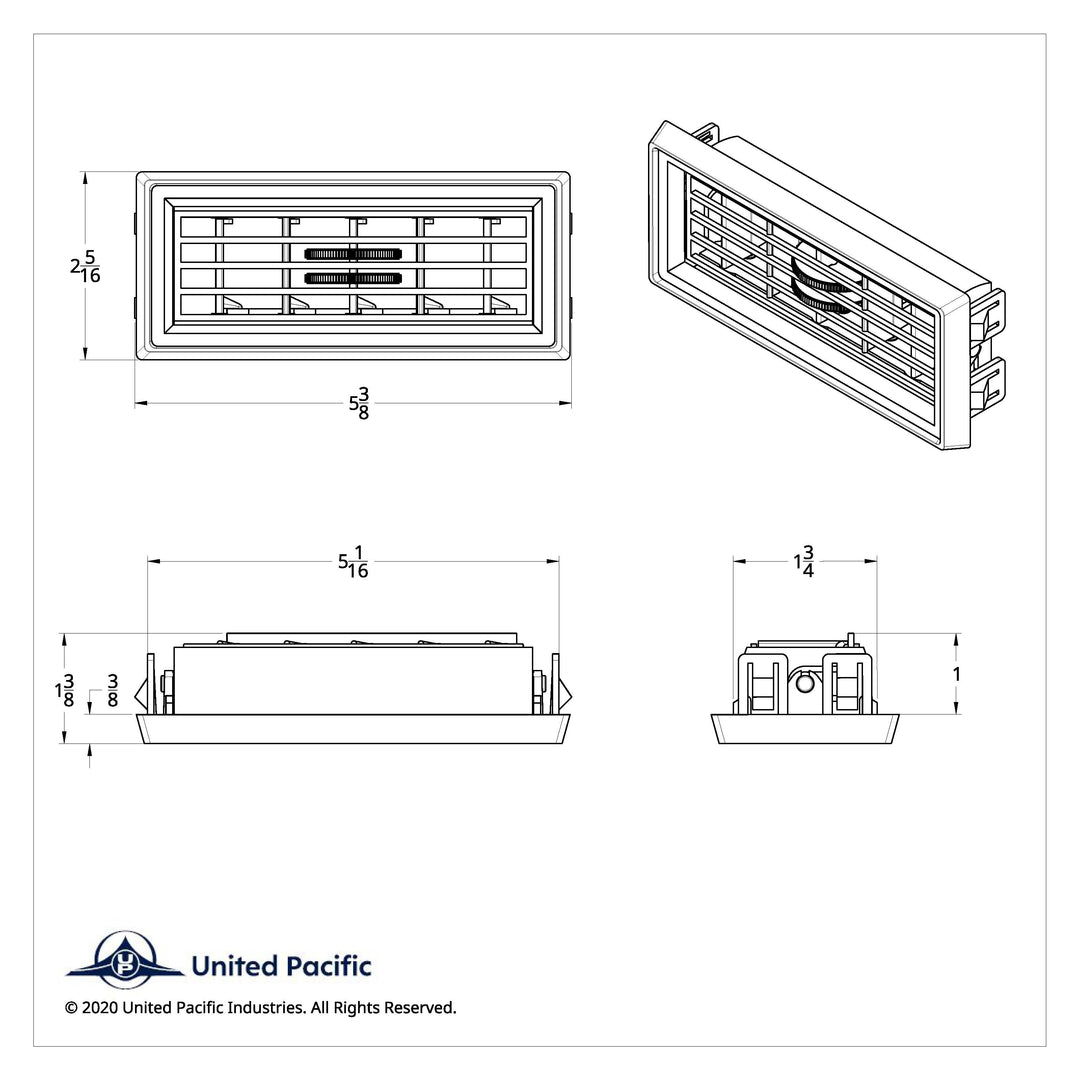 Chrome Plastic A/C Vent Vent For 1987-2000 Peterbilt