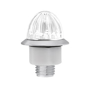4 LED 3/4" Mini Watermelon Double Fury Light With Clear Lens (Clearance/Marker) - Amber & White LED