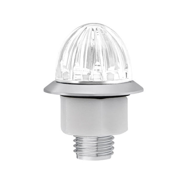 4 LED 3/4" Mini Watermelon Double Fury Light With Clear Lens (Clearance/Marker) - Amber & White LED