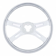 18" Stainless Steel 4 Spoke Steering Wheel