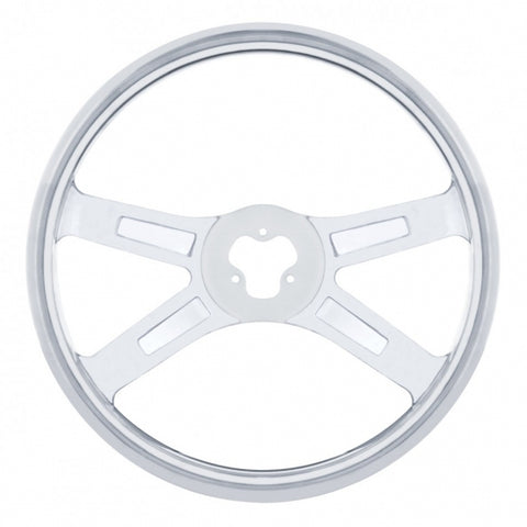 18" Stainless Steel 4 Spoke Steering Wheel