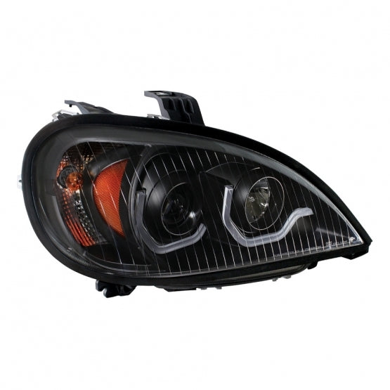 Blackout Projection Headlight With LED Position Light For 2001-2020 Freightliner Columbia - Passenger