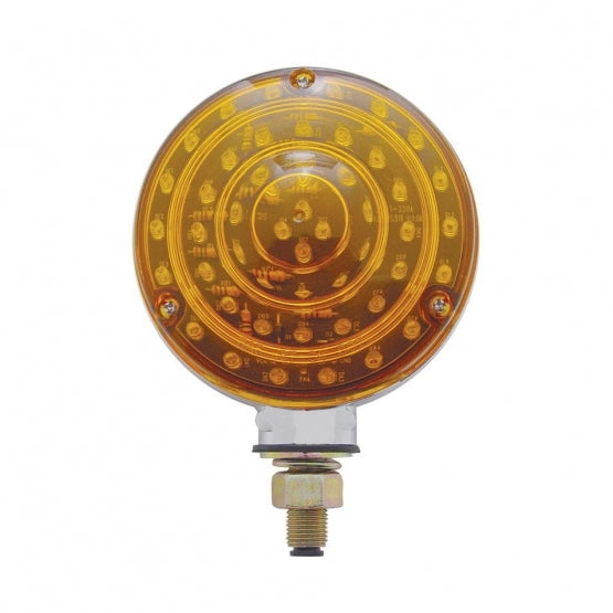 88 LED Single Stud Double Face Turn Signal Light - Amber &amp; Red LED/Amber &amp; Red Lens