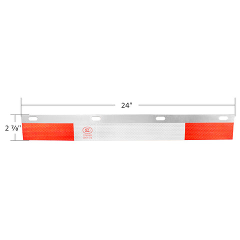 Aluminum Straight Conspicuity Reflector Top Flap Plate (Pair)