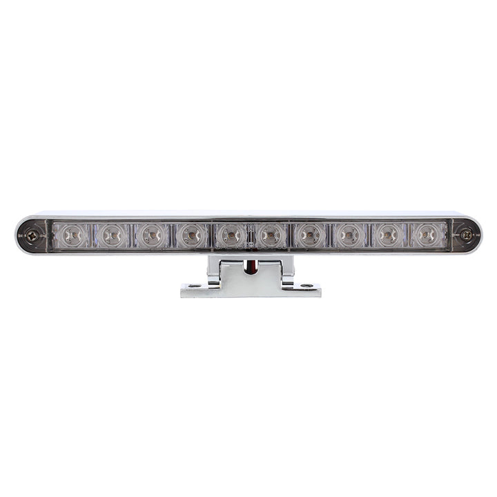 10 LED Dual Function 3rd Brake Light With Chrome Swivel Pedestal Base - Red LED/Clear Lens