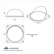 Square Turn Signal Light Bezel With Visor